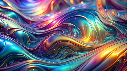 Fototapeta premium Abstract Fluid Art A Symphony of Colors and Light