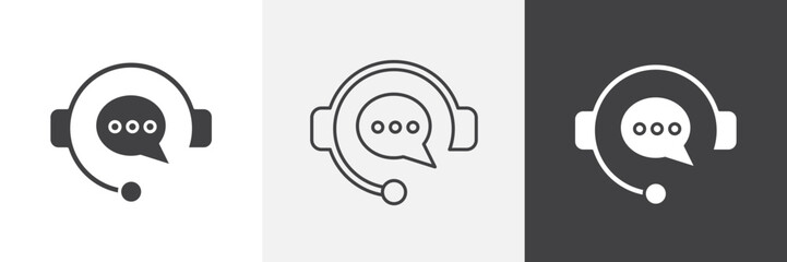 Customer support icon set. vector illustration.