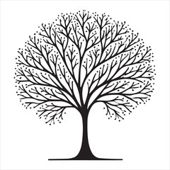 Obraz premium Tree Logo of life silhouette Clipart - Celtic tree Illustration Design