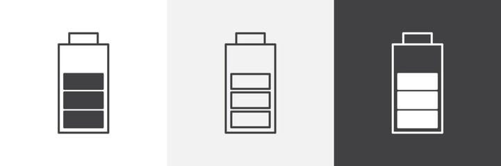 Battery life icon set. vector illustration.