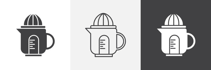 Juicer squeezer icon set. vector illustration.