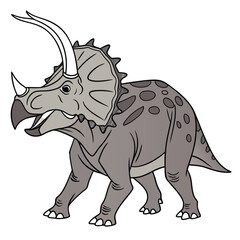 vector drawing of a Triceratops  