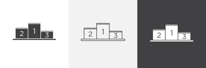Podium icon set. vector illustration.
