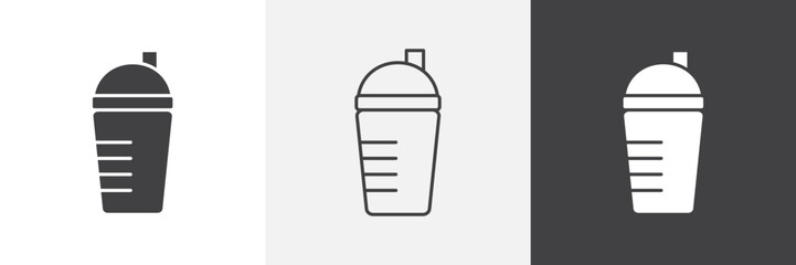 Protein shake icon vector set for ui designs
