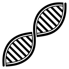 DNA Helix Icon silhouette vector illustration 