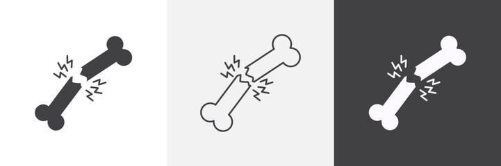 Osteoporosis icon set. vector illustration.