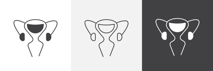 Gynecology icon set. vector illustration.