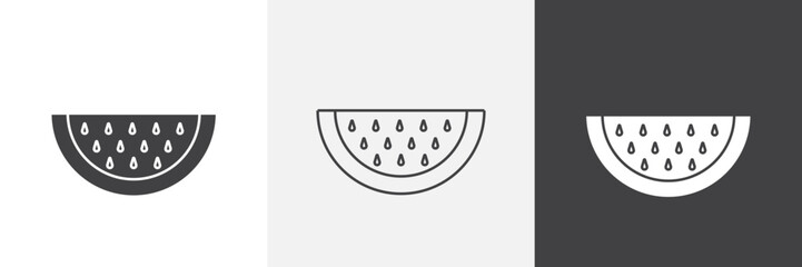 Watermelon icon set. vector illustration.