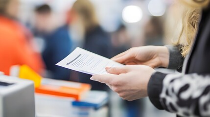 Job seekers actively engaging with recruiters at a bustling career fair, showcasing determination and eagerness in their pursuit of professional opportunities.