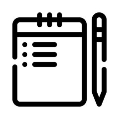 Notebook line icon