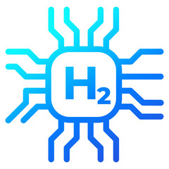 Obraz premium hydrogen synthesis icon on white