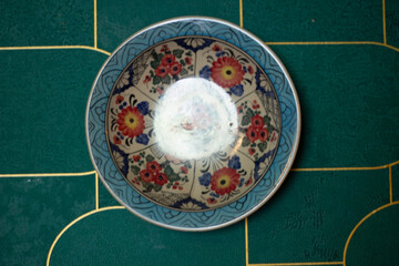 Antique wall decoration in the form of plates in Indonesia