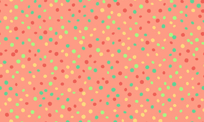 Abstract polka dot pattern with geometric circles, perfect for seamless textile prints, wallpaper, or modern poster backgrounds. A trendy and creative vector design.