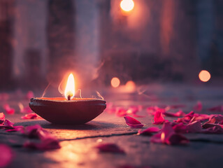 Happy Diwali - zapalony znicz