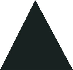 Minimalist Black Triangle Silhouette Icon – Abstract Geometric Shape Vector for Modern Design, Branding, and Contemporary Graphics