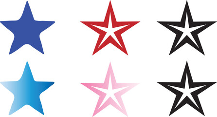 Obraz premium Star Icon Vector - Simple and Versatile Design for Creative and Decorative Use