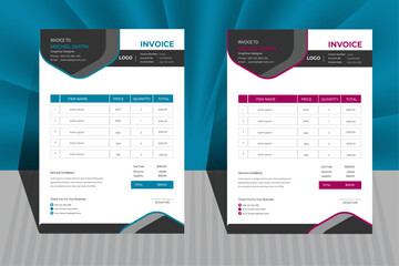 Modern Contemporary Invoice Template
