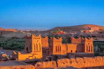 View of the famous fortress of Ait Ben Haddou in Morocco