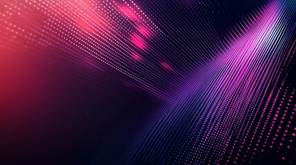 Abstract background with glowing lines and dots in pink, purple, and blue colors.