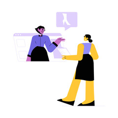 Fashion Blog With Female Influencer In Flat Vector Illustration Symbolizing Style Tips, Fashion Inspiration, And Online Presence, Isolated On White Background.