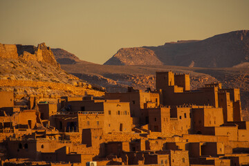View of the famous fortress of Ait Ben Haddou in Morocco