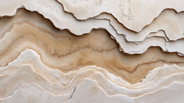 Abstract multi-layered texture resembling geological stratification with earthy tones and wavy contours