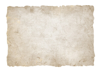 Vintage worn scratched paper texture. Old antique paper or parchment background with ripped jagged edges