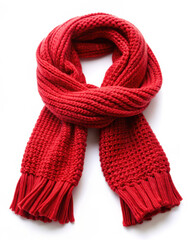 PNG Cozy red knitted winter scarf