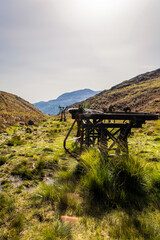 Sygun Copper Mine. Old rusty copper mine workings in Cwm Bychan in Snowdonia National Park near Beddgelert, Gwynedd, North Wales, UK