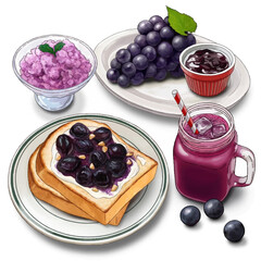 blueberry and raspberry jam