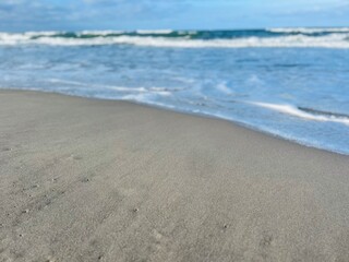 waves and sand