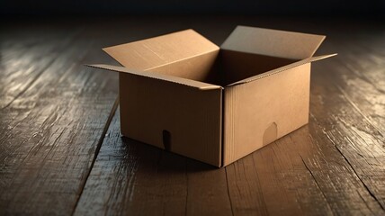 an open cardboard box. generative ai