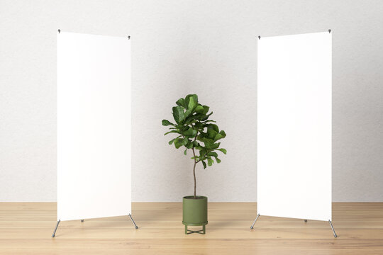 X Stand Banner Mockup