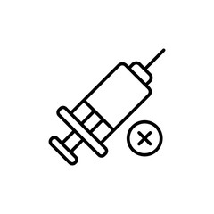 Drug addiction outline icons, minimalist vector illustration ,simple transparent graphic element .Isolated on white background