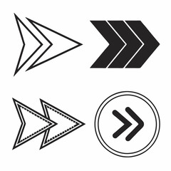 Arrow icon set. Vector illustration 