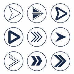 Arrow icon set. Vector illustration 