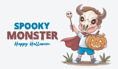 Spooky Monster-Happy Halloween