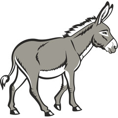 A vector illestration of Donkey 