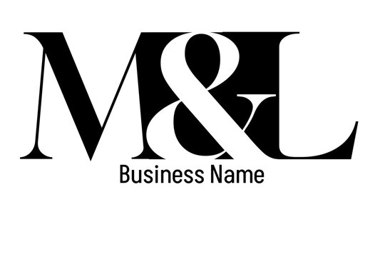 M & L design logo m logo l logo design