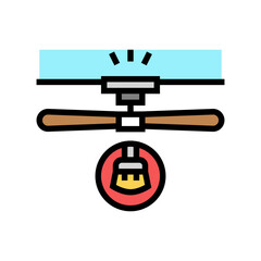 ceiling fan cleaning home maintenance color icon vector. ceiling fan cleaning home maintenance sign. isolated symbol illustration