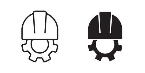 Construction worker Filled flat icons set for apps and web ui designs.