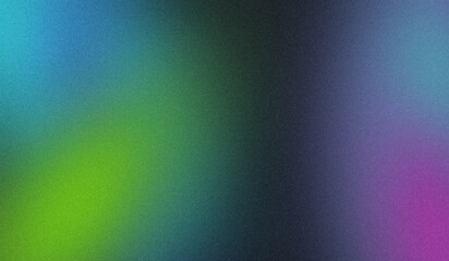 Abstract grainy gradient texture background. Soft vibrant blue green purple color noisy color flow, glowing light colors pastel backdrop design.