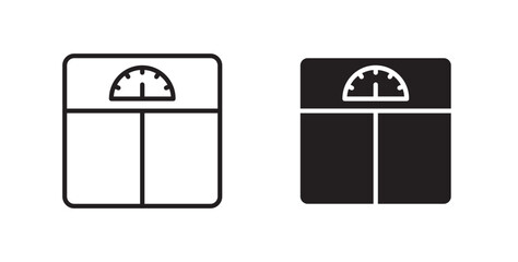 Weight scale Filled flat icons set for apps and web ui designs.