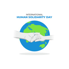 Vector illustration of International Human Solidarity Day social media template