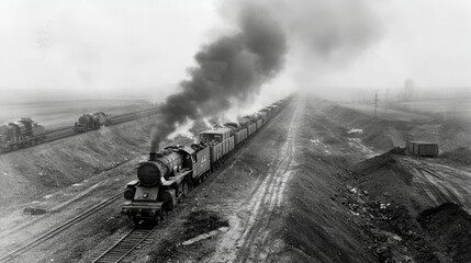 WW2 German Deutsche Reichsbahn steam engine trains