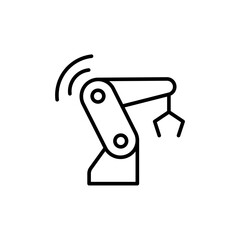 Automation factory outline icons, minimalist vector illustration ,simple transparent graphic element .Isolated on white background