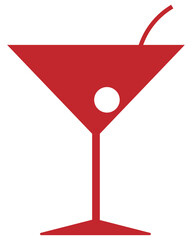 カクテルのアイコン 赤 © tomo