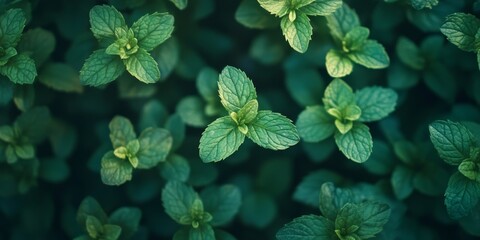 Take a journey through the lush and vibrant foliage of the peppermint plant, which is scientifically classified as Mentha piperita, highlighting its stunning green leaves and the beauty of nature