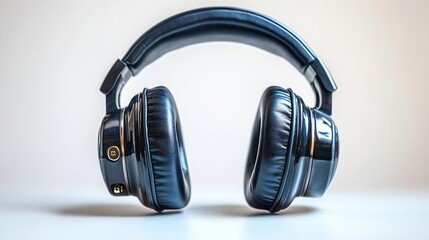 headphones designed for an immersive music experience, showcased against a pristine white background, emphasizing sleek design and modern technology in audio equipment