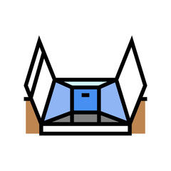 shelter hurricane disaster color icon vector. shelter hurricane disaster sign. isolated symbol illustration